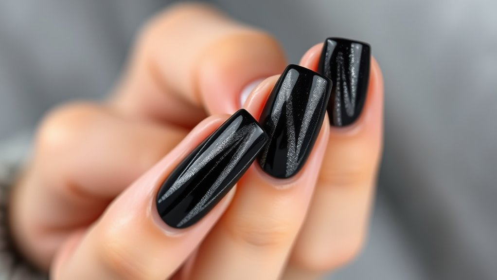 magnetic cat eye nail art