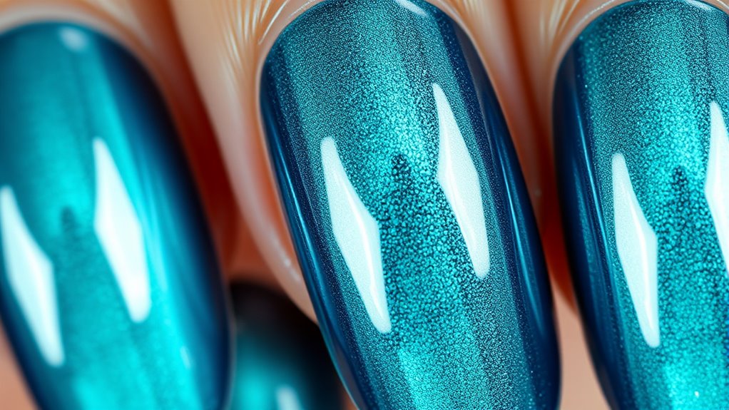 magnetic particles create cat eye