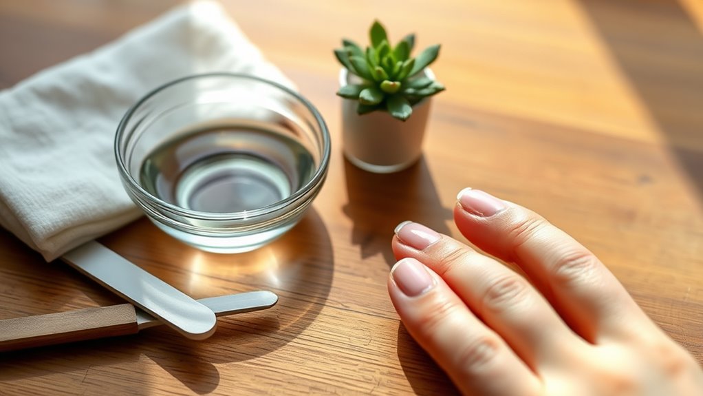 maintain clean dry nails