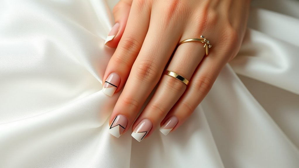 minimalist geometric nail designs
