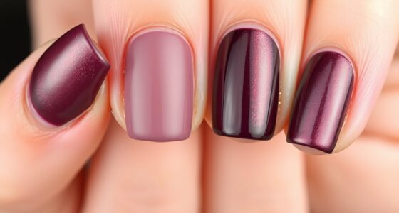 mixed finish nail art