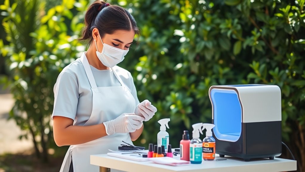 mobile nail salon hygiene