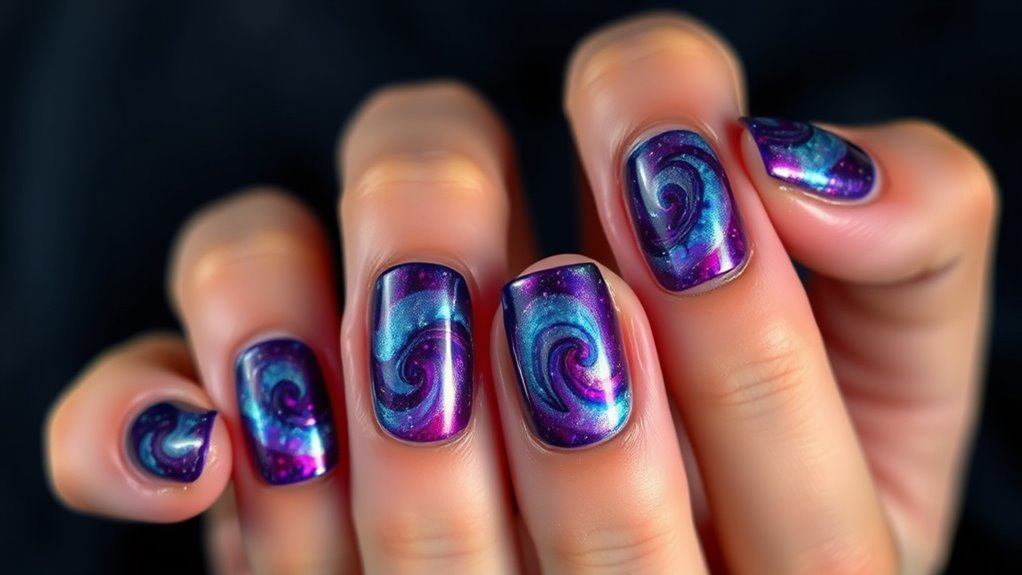 mystical aura inspired nail art