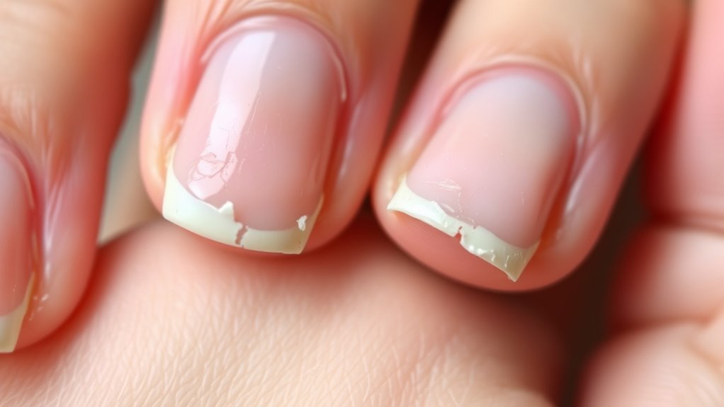 nail brittleness and discoloration