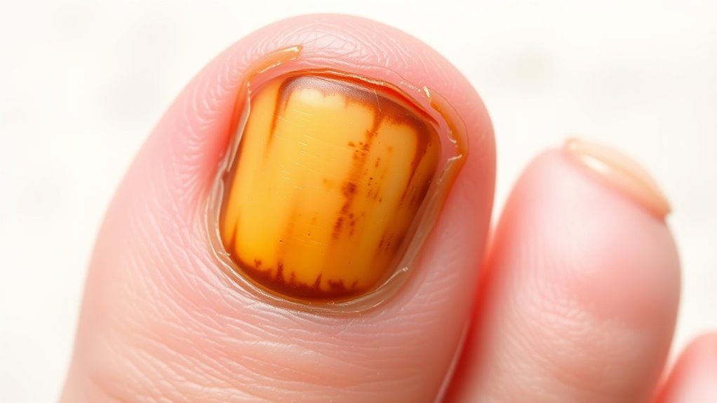 nail discoloration signals early infection