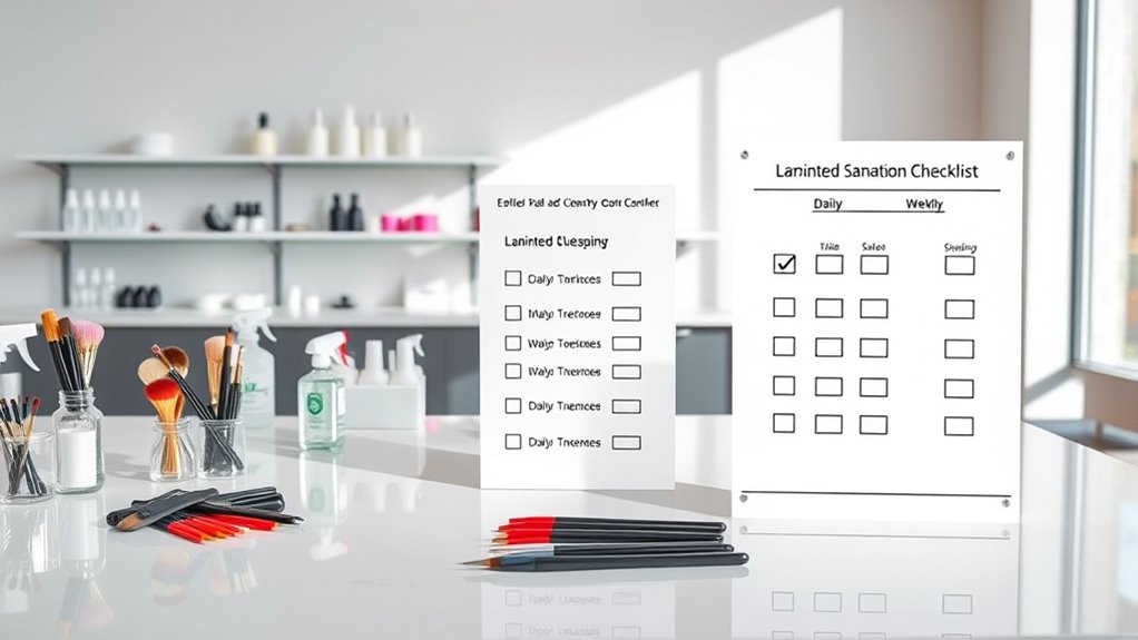 nail salon cleaning schedule