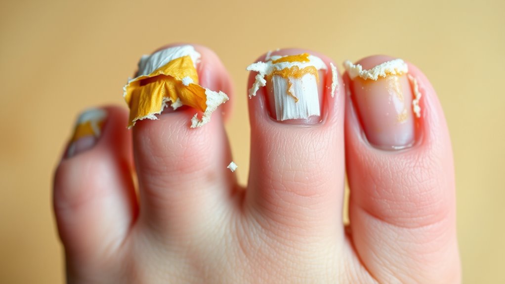 nails become brittle and crumble