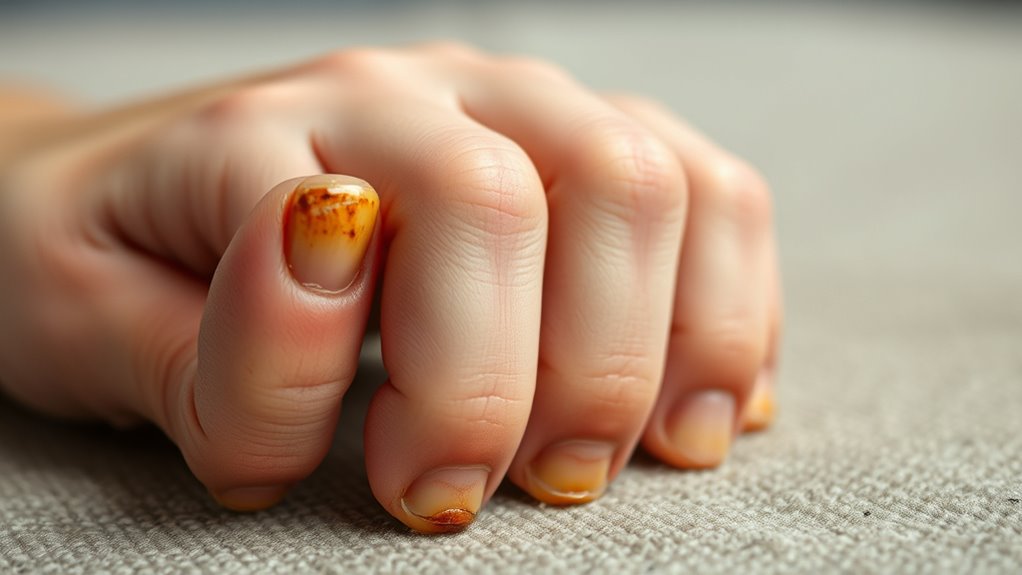 nails turn yellow from smoking