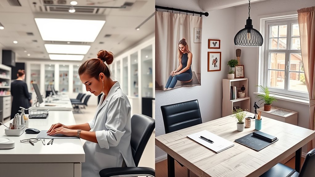 organized comfortable efficient workspace