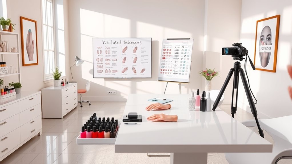 organized well lit teaching environment