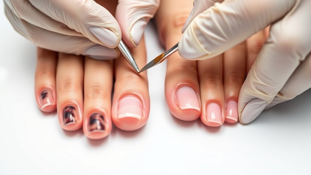professional deep nail stain removal