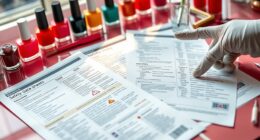 reading nail product safety data