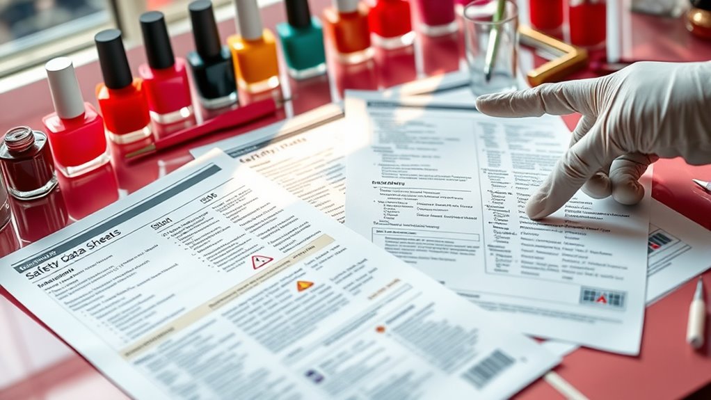 reading nail product safety data