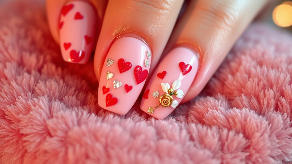 romantic durable decal enhanced nails