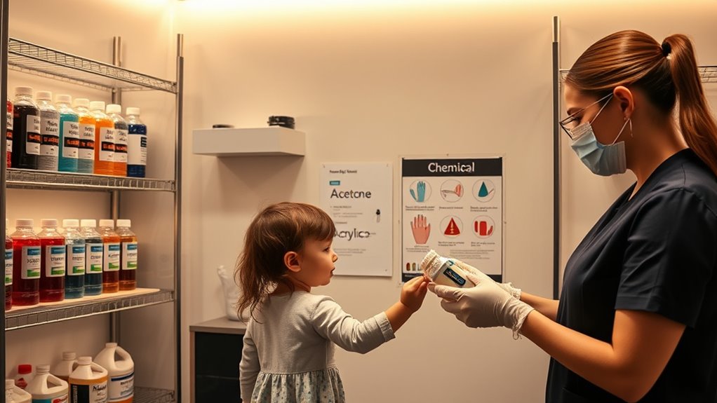 secure labeled chemical storage