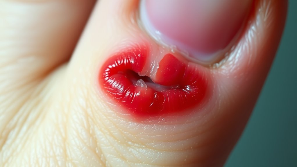 signs of infected hangnail