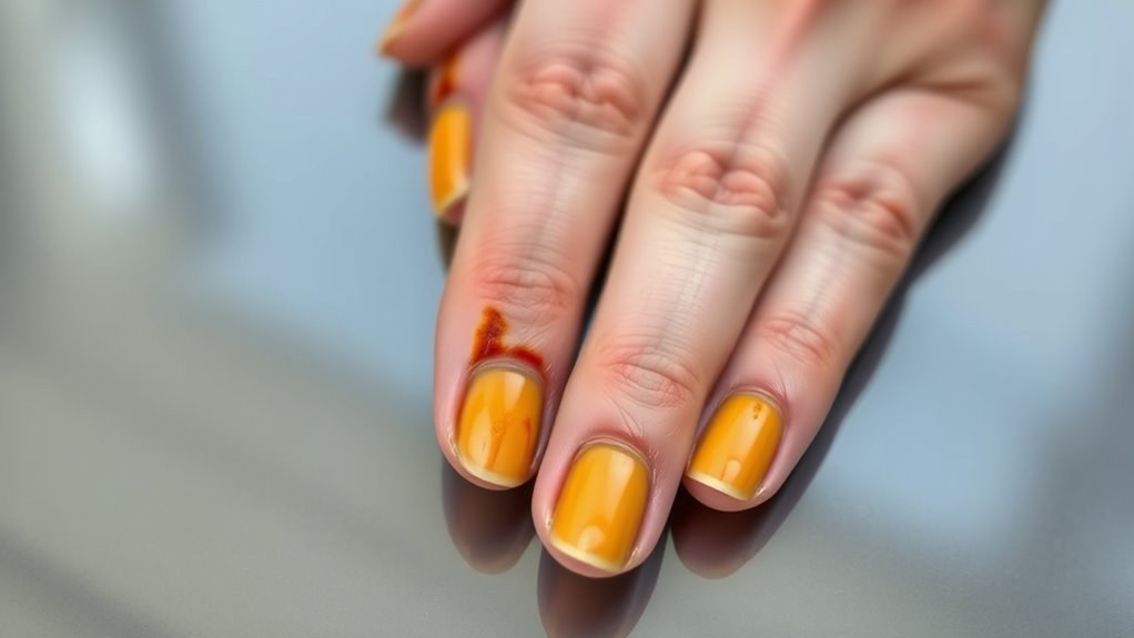 smoking stains nails gradually