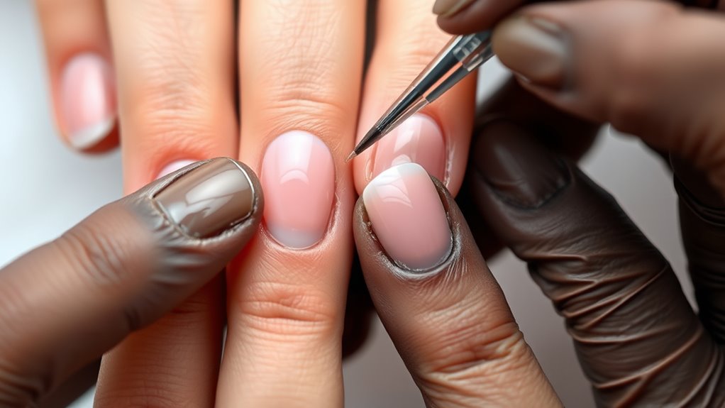 smooth bubble free nail tips