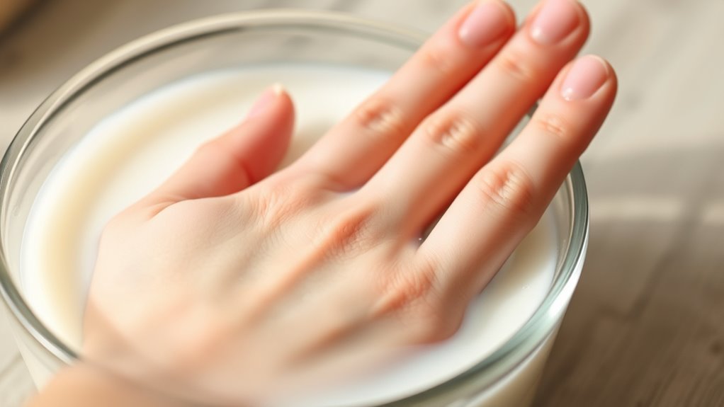 soak nails in dairy