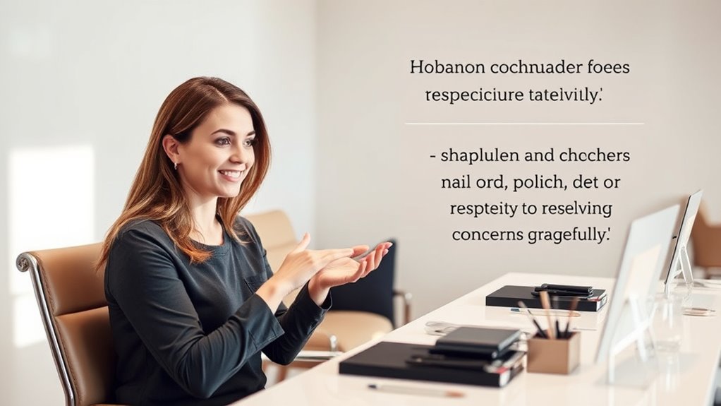 stay calm and respectful