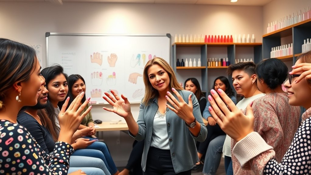 teaching nail art techniques
