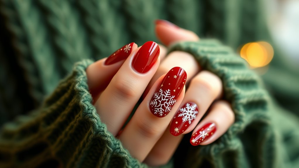 traditional holiday nail designs