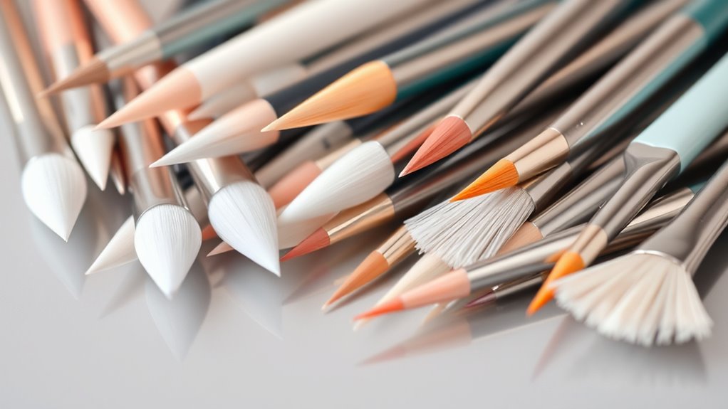 varied brushes for designs