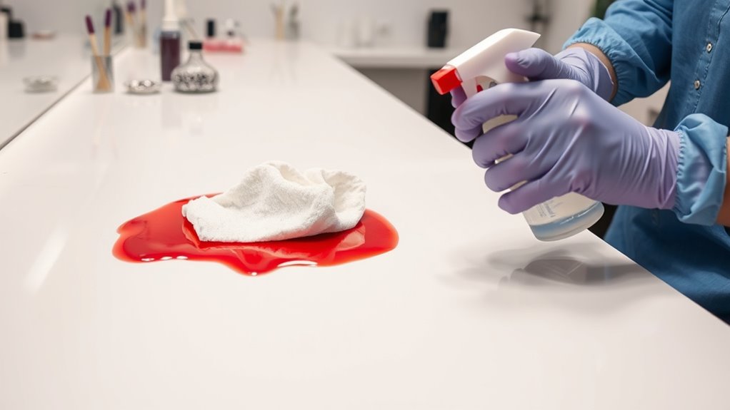 wear gear contain disinfect