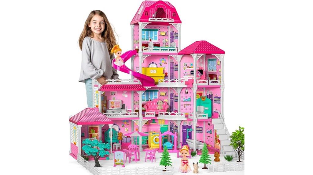 four story playhouse with princesses