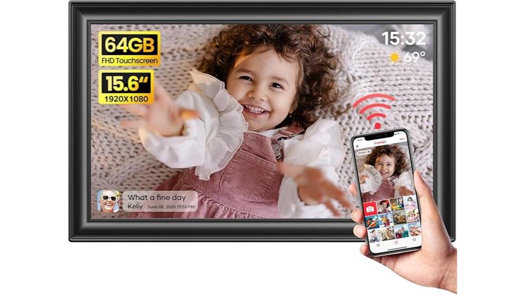 large wifi touch frame