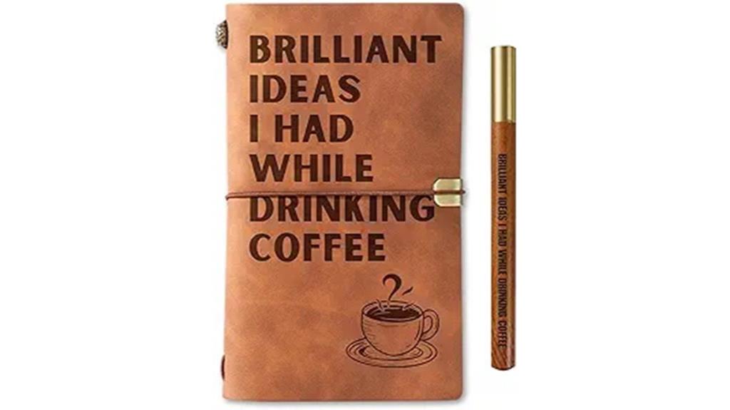 leather coffee gift journal