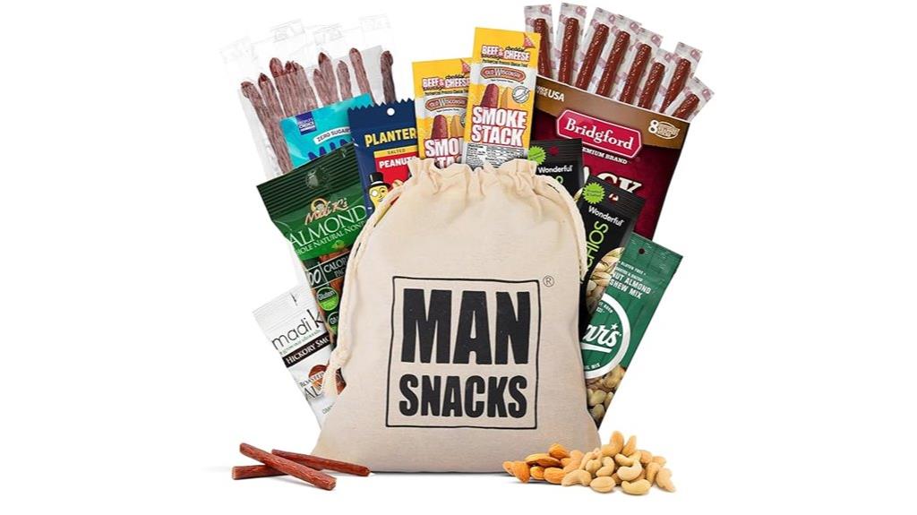 men s jerky and nuts basket