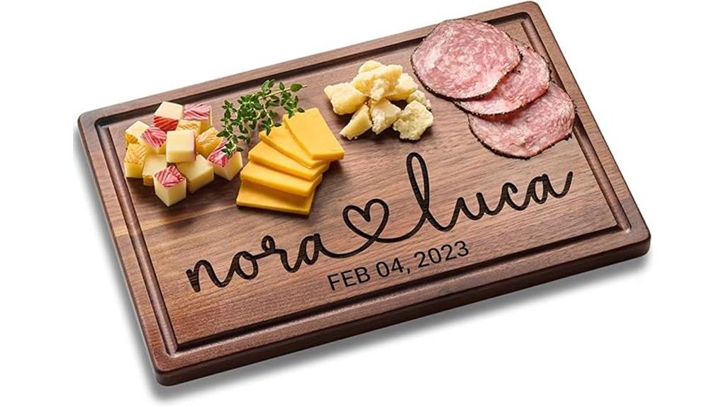 personalized wedding cutting board