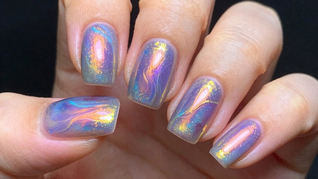 aura inspired nail color placement