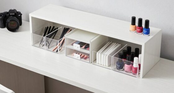 compact nail station organization