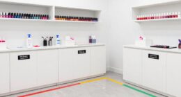 designated nail product areas