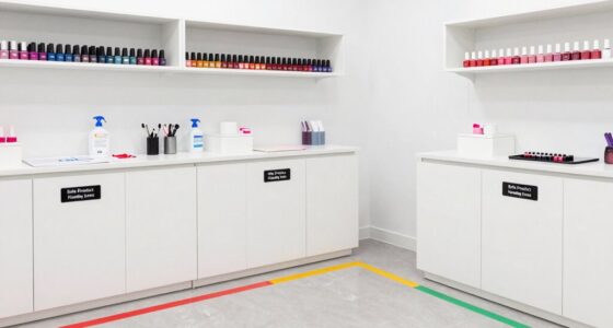 designated nail product areas