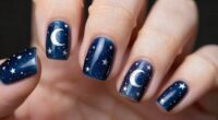 elegant celestial nail design