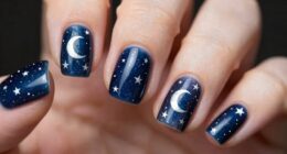 elegant celestial nail design
