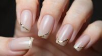 elegant metallic nail accents