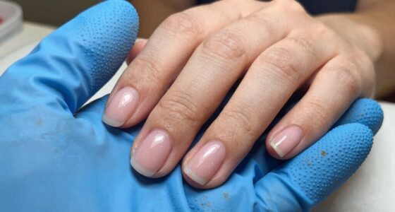 glove wearing nail maintenance