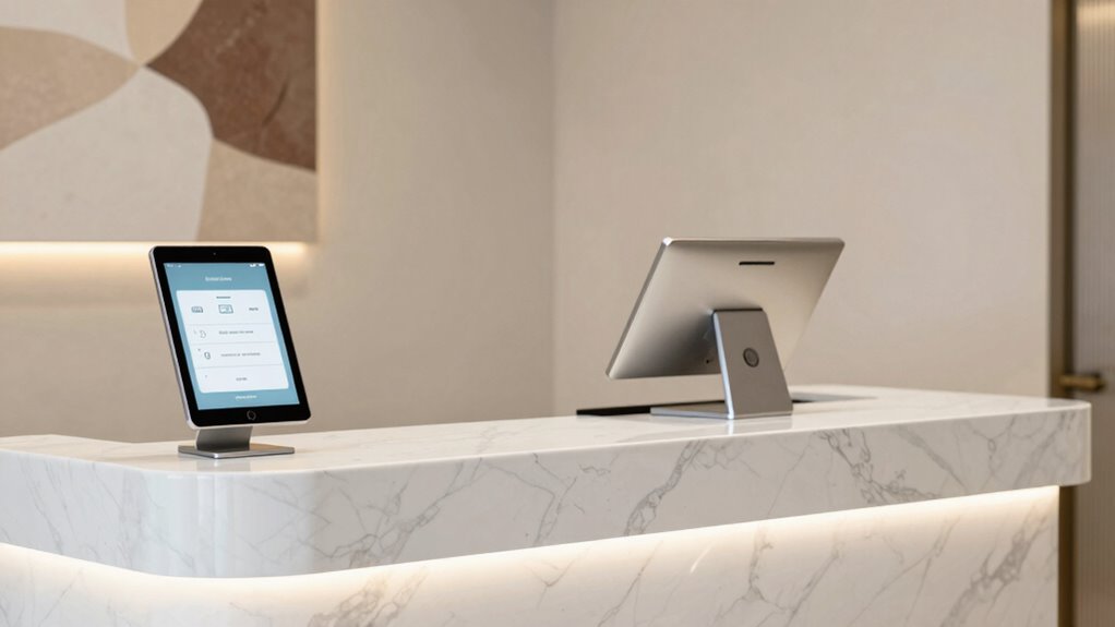 modern salon reception technology