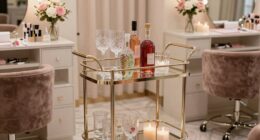 nail salon beverage service