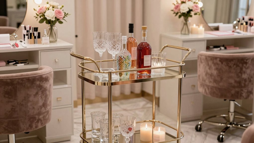 nail salon beverage service