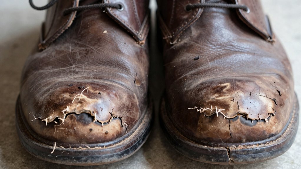 nail splits from structural weaknesses