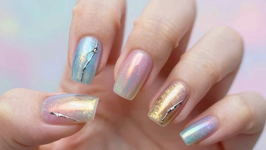 neon gradients with pastel accents