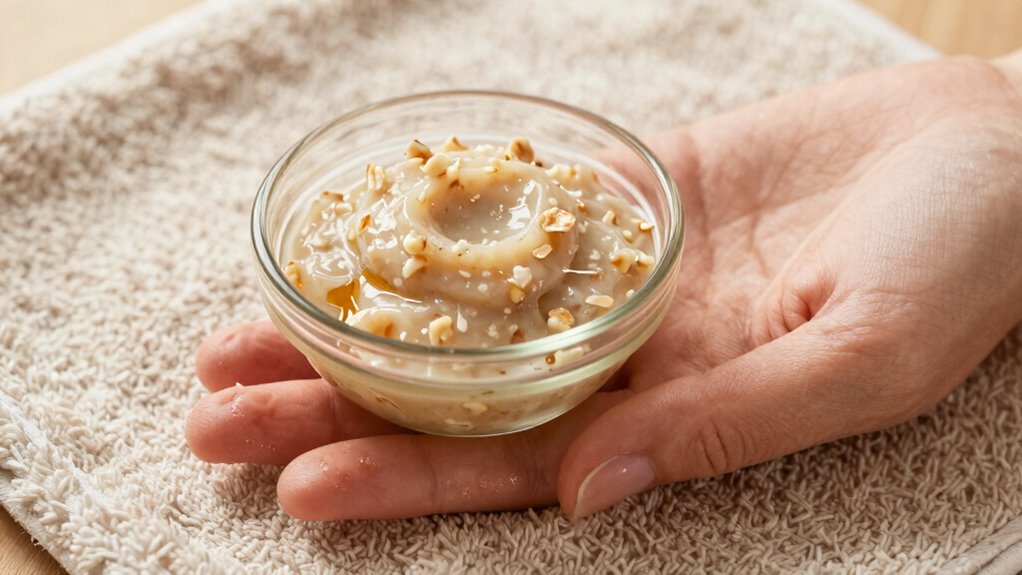 oatmeal soothes exfoliates hydrates