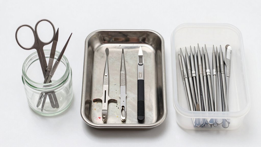 organize and disinfect nail tools