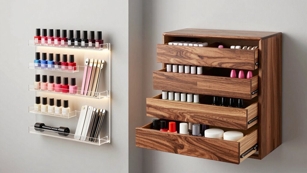 organized accessible nail storage