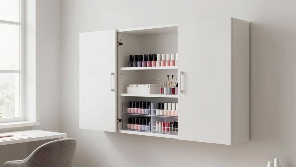 organized calming nail space